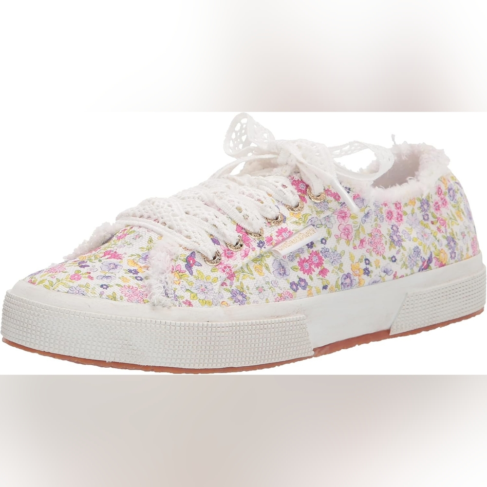 Superga + Loveshackfancy Floral Lace Sneakers Size 38